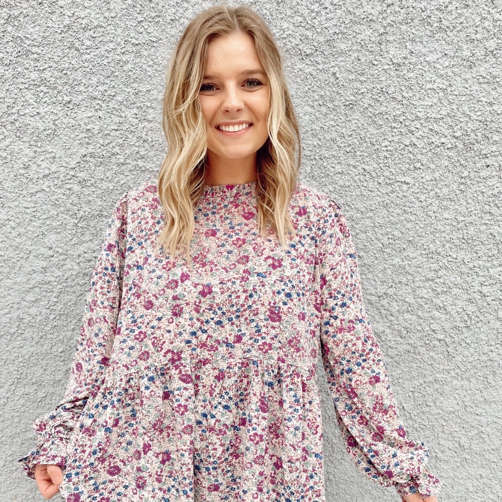 Lavender Babydoll Blouse